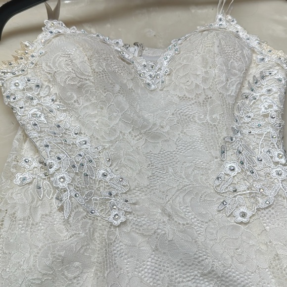 Juniors white cocktail dress - Picture 6 of 7